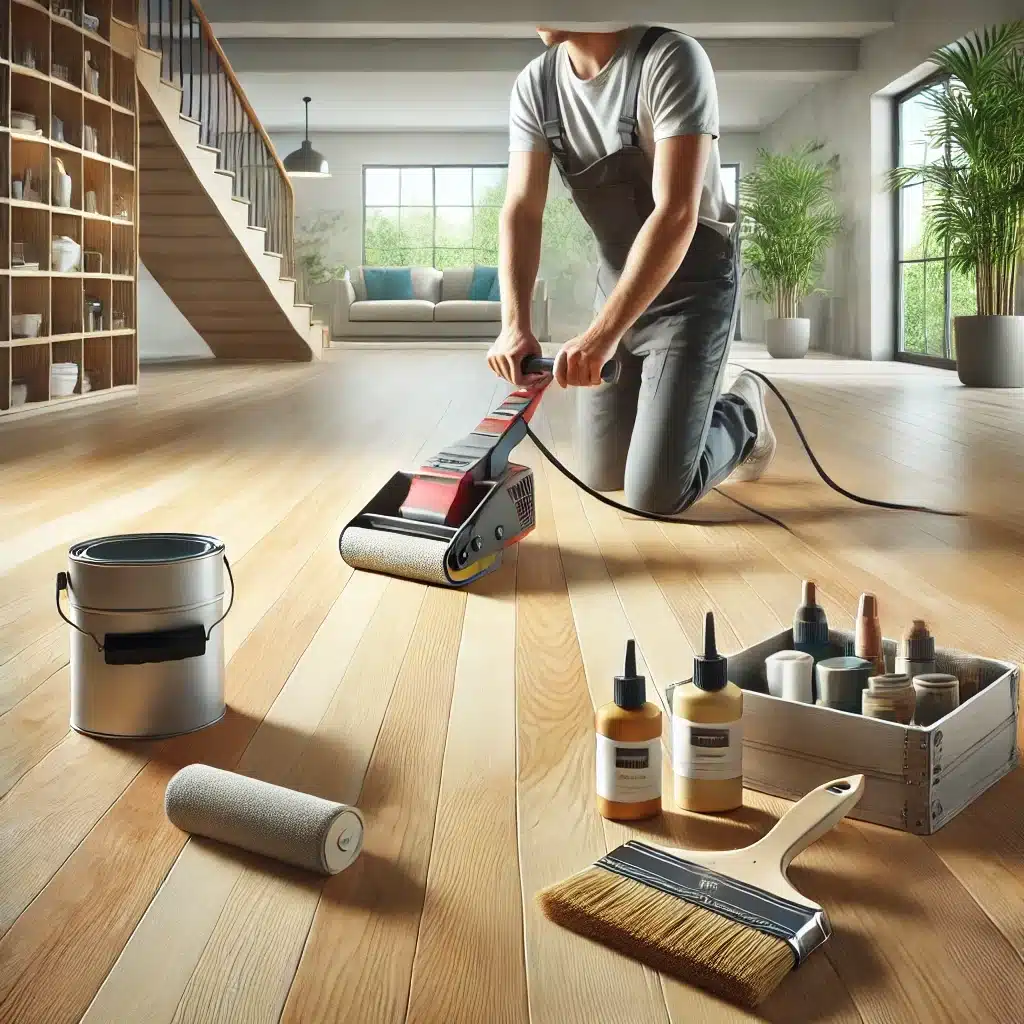 Piso de madera lijado y listo para aplicar acabado | Maderas Outlet