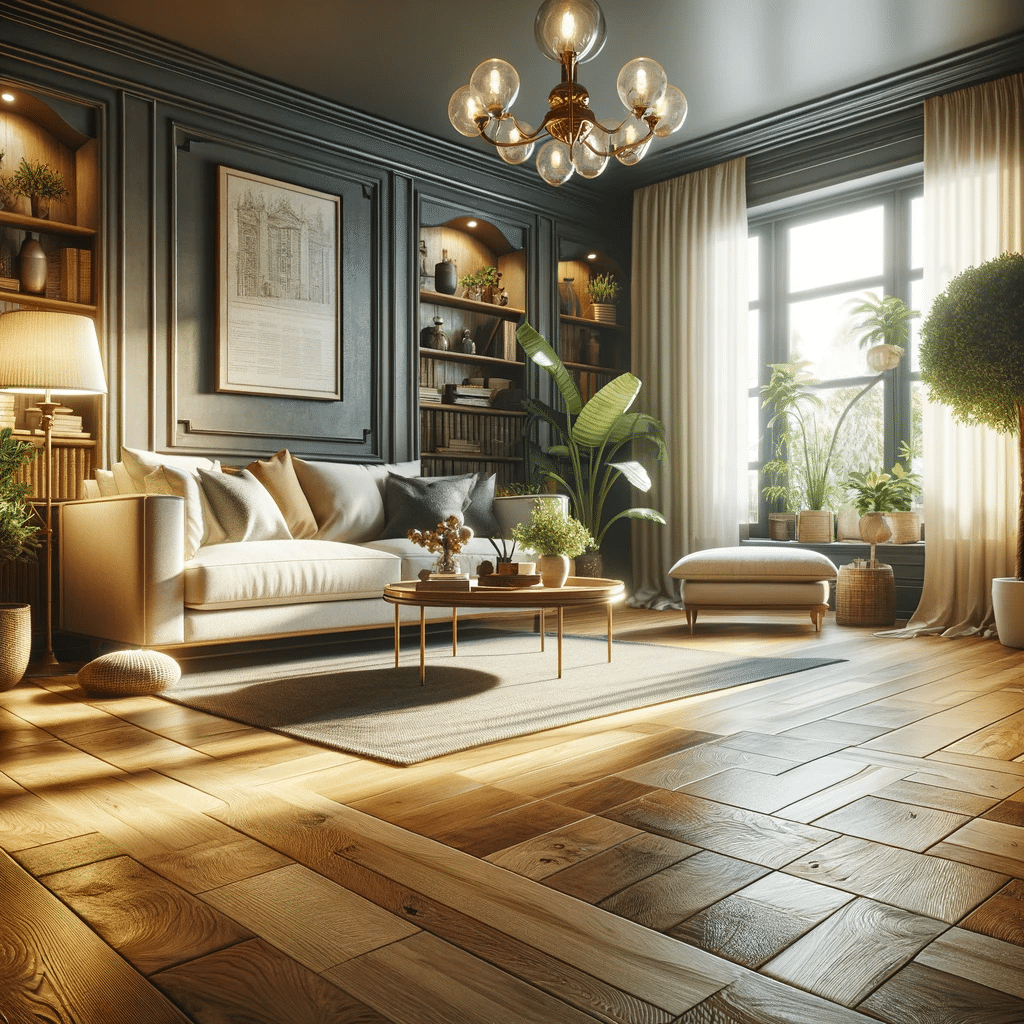 Sala acogedora con pisos de madera elegantes | Maderas Outlet