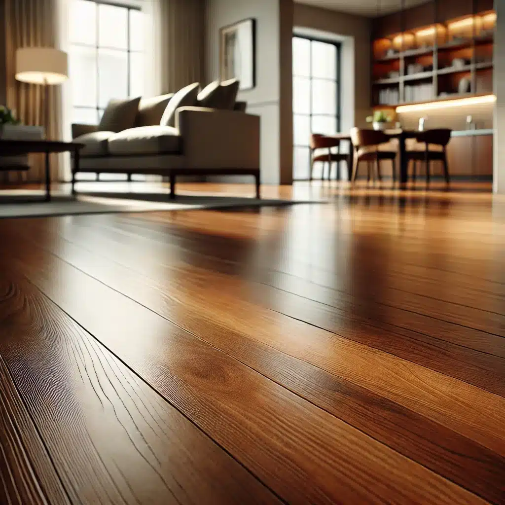 Piso de madera barnizado con acabado brillante | Maderas Outlet