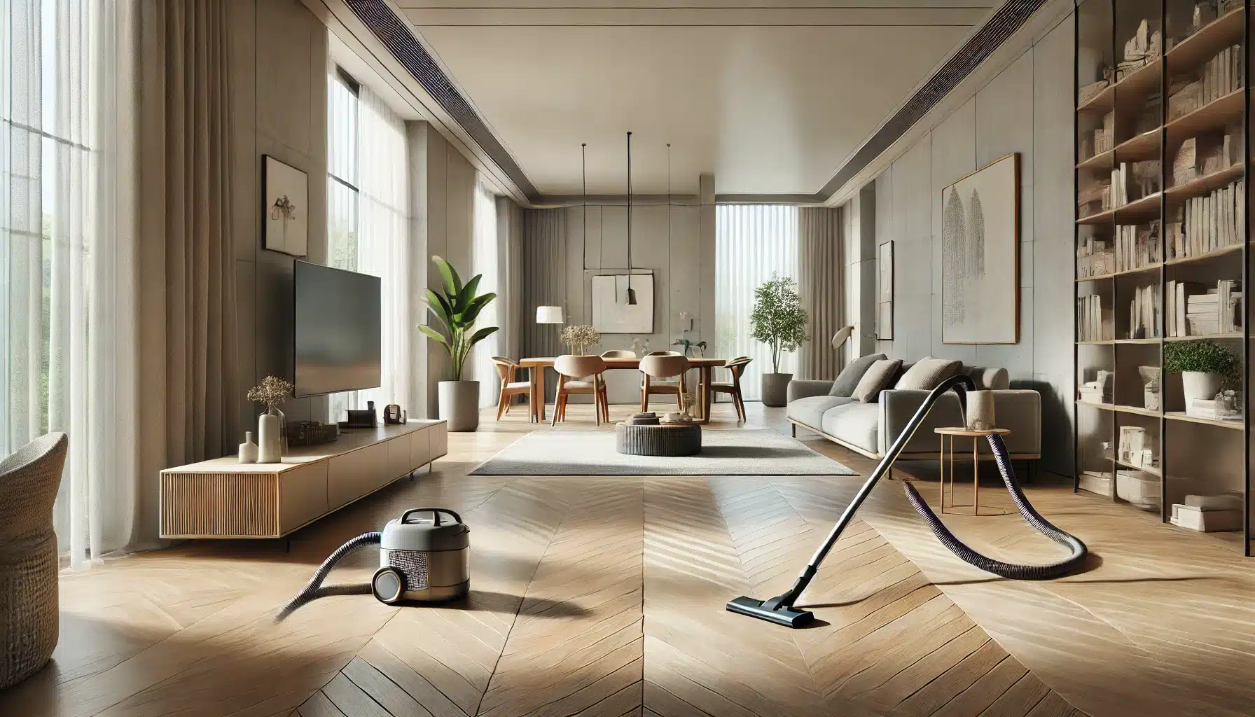 Piso de madera en espiga con diseño amplio y limpieza diaria | Maderas Outlet