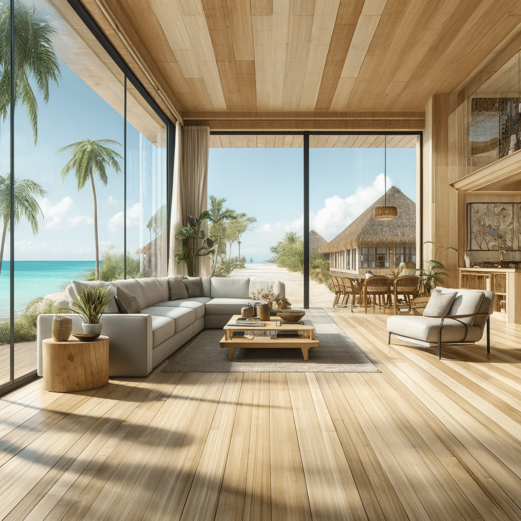 Casa vacacional con piso de bambú ingenieril. Parte en tu correo electrónico | Maderas Outlet.