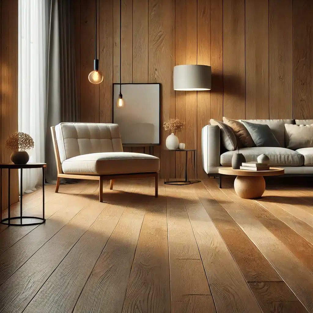 Espacio moderno con piso de madera cálida | Maderas Outlet