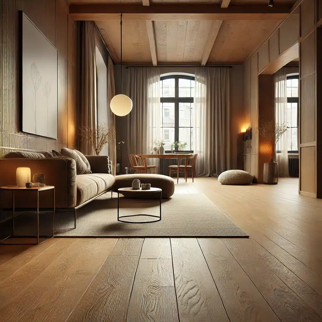 Interior acogedor con piso de madera resistente | Maderas Outlet