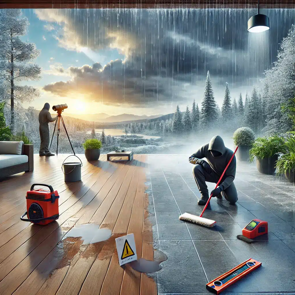 Mantenimiento de suelo exterior con impermeabilizante | Maderas Outlet