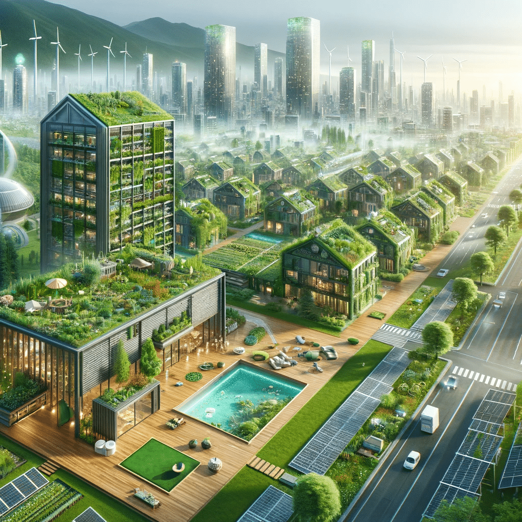 Ciudad sostenible con pisos de ingeniería. Ingenieros en tratajo con eficiencia energética en el sector | Maderas Outlet.