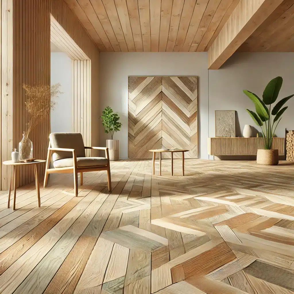 Piso de madera ecológica con diseño geométrico moderno | Maderas Outlet
