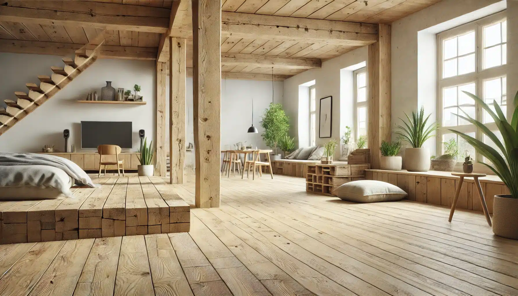 Diseño minimalista y rústico con piso de madera duraderos | Maderas Outlet