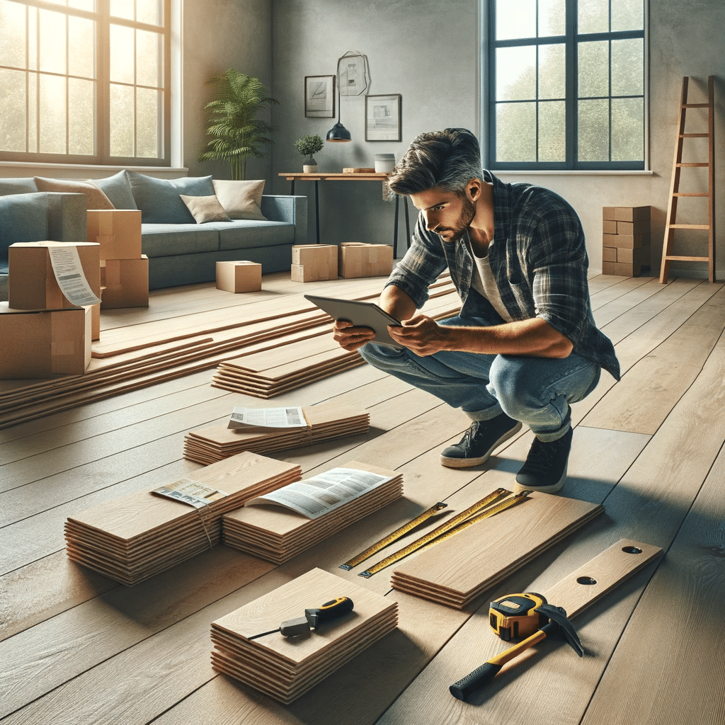 Preparación para instalar piso de ingeniería. Duela, gracizs al uso del usuario | Maderas Outlet.