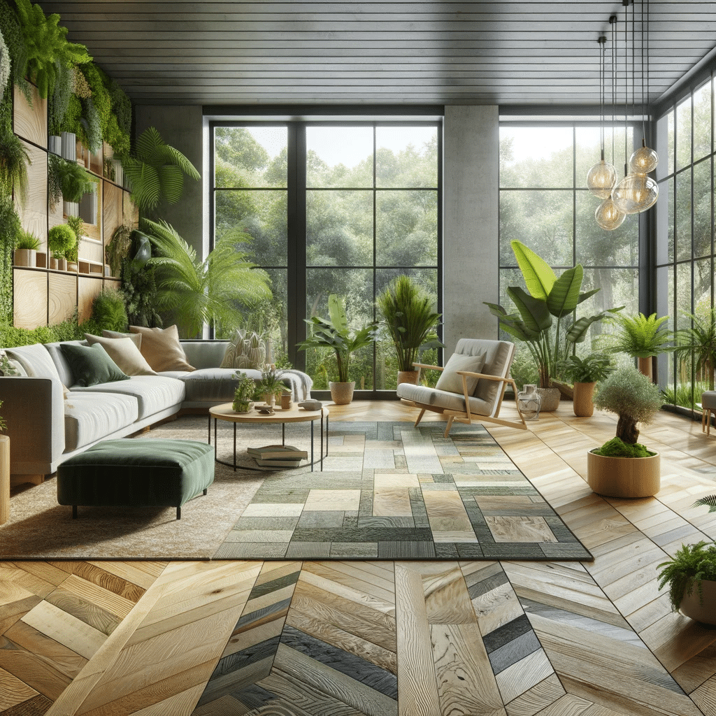 Salón moderno con pisos de maderas eco. Dormitorio estilo fotos casa salón piso piezas galería | Maderas Outlet.